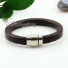 many color genuine leather wristbands toggle bracelets unisex design B