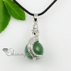 mermaid ball jade amethyst agate rose quartz semi precious stone necklaces pendants design A