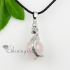 mermaid ball jade amethyst agate rose quartz semi precious stone necklaces pendants design D