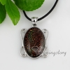 mirror shap fancy color dichroic foil glass necklaces with pendants jewelry silver plated design D