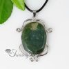 mirror shapead semi precious stone rose quartz amethyst agate necklaces pendants design D