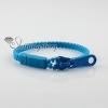 mix color acrylic zipper warp braclets light blue