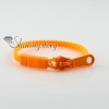 mix color acrylic zipper warp braclets orange
