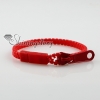 mix color acrylic zipper warp braclets red