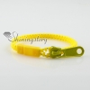 mix color acrylic zipper warp braclets yellow