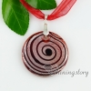murano glass pendants round silver foil swirled lampwork necklaces with pendants design A
