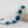 new round semi precious stone agate turquoise bracelets jewelry design C