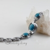 new round semi precious stone agate turquoise charm toggle bracelets jewelry design A