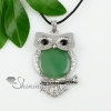 night owl tigereye agate rose quartz amethyst jade semi precious stone necklaces pendants design I