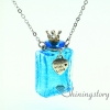 oblong luminous diffuser necklace aromatherapy jewelry necklace diffuser pendant bottle charm necklace design D