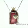 oblong luminous diffuser necklace aromatherapy jewelry necklace diffuser pendant bottle charm necklace design E