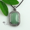 oblong tiger's-eye rose quartz jade natural semi precious stone necklaces pendants design B