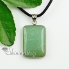 oblong turquoise rose quartz glass opal jade agate natural stone pendants for necklaces design E