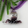 octopus with flowers inside itailian lampwork murano glass necklaces pendants design D