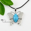 olive butterfly turquoise rose quartz agate semi precious stone necklaces pendants design B