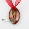 olive glitter murano glass necklaces pendants jewelry red