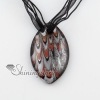 olive glitter murano glass necklaces pendants jewelry black
