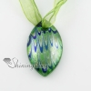 olive glitter murano glass necklaces pendants jewelry green