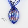 olive glitter murano glass necklaces pendants jewelry blue