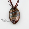 olive glitter murano glass necklaces pendants jewelry brown