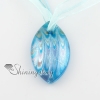 olive glitter murano glass necklaces pendants jewelry light blue