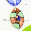 olive lampwork murano glass necklaces pendants jewelry blue