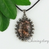 oval glass opal tiger's-eye amethyst rose quartz jade agate semi precious stone necklaces with pendants design F