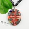 oval glitter lampwork murano glass glass necklaces pendants design C