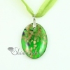 oval glitter murano lampwork glass venetian necklaces pendants design D