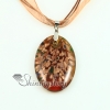 oval glitter murano lampwork glass venetian necklaces pendants design F
