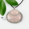 oval jade opal tigereye agate rose quartz semi precious stone necklaces pendants design E