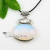 oval oblong agate turquoise tigereye glass opal semi precious stone freshwater pearl necklaces pendants design C