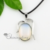 oval opal jade amethyst rose quartz tigereye semi precious stone necklaces pendants design A