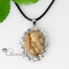 oval openwork semi precious stone jade glass opal necklaces pendantsjewelry design B
