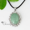 oval openwork semi precious stone jade glass opal necklaces pendantsjewelry design A