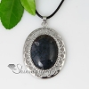 oval openwork semi precious stone rose quartz jade glass opal necklaces pendants design A