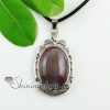 oval openwork tiger's eye glass opal jade turquoise natural semi precious stone necklaces pendants design D