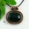 oval rose quartz glass opal turquoise tigereye agate semi precious stone necklaces pendants design D