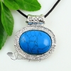 oval rose quartz glass opal turquoise tigereye agate semi precious stone necklaces pendants design E