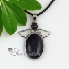 oval round wings tiger's eye amethyst glass opal natural semi precious stone necklaces pendants design C