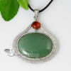 oval semi precious stone glass opal agate necklaces pendants design E