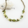 oval semi precious stone jade tigereye rose quartz agate and beads long chain necklaces design B