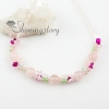 oval semi precious stone jade tigereye rose quartz agate and beads long chain necklaces design F