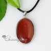 oval semi precious stone rose quartz amethyst necklaces pendants design A