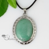 oval semi precious stone rose quartz jade agate necklaces pendants jewelry design C