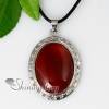 oval semi precious stone rose quartz jade agate necklaces pendants jewelry design D