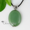 oval semi precious stone turquoise rose quartz jade necklaces pendants design D