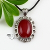 oval tigereye rose quartz glass opal jade agate necklaces pendants design D