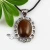 oval tigereye rose quartz glass opal jade agate necklaces pendants design E