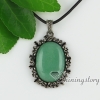 oval tiger's-eye glass opal jade agate rose quartz semi precious stone necklaces with pendants design B
